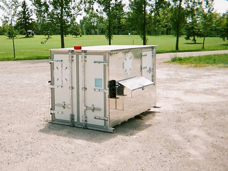 Old-style slide-in HazMat shipping box