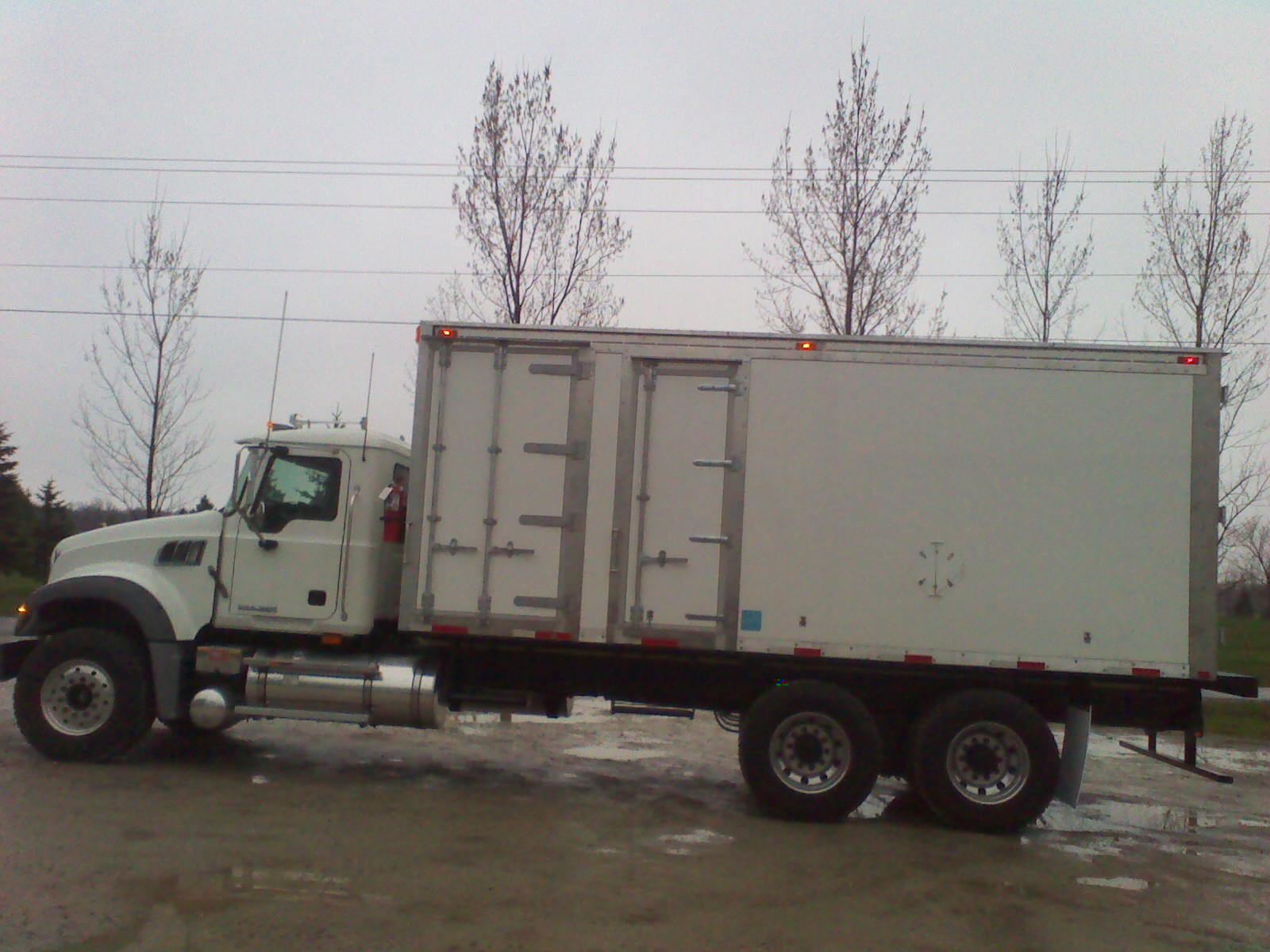 Van body explosive storage with side door