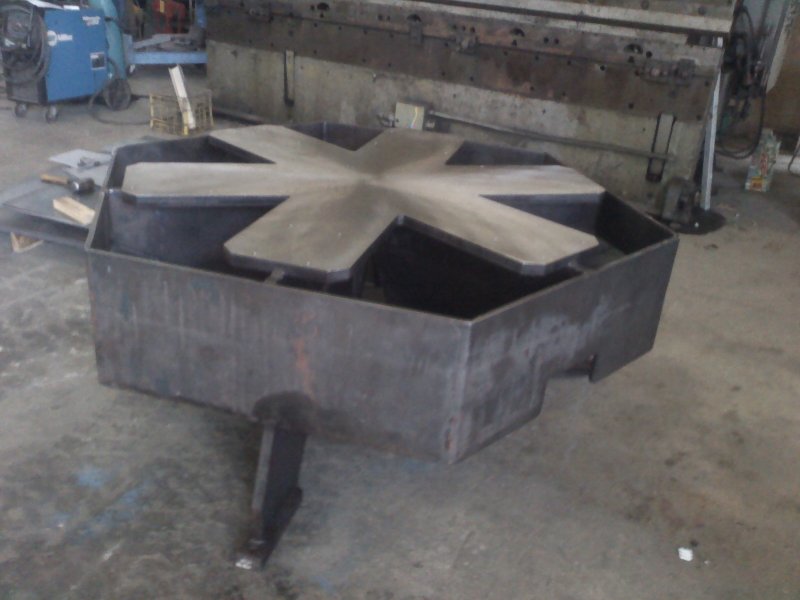 fabricated steel machine base