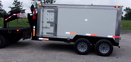 Trailer Mounted Van Body side view